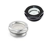Oil level sight glasses